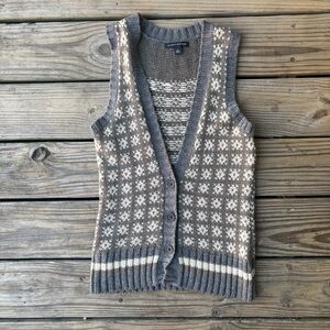 Banana Republic Wool Blend Fair Isle Sweater Vest